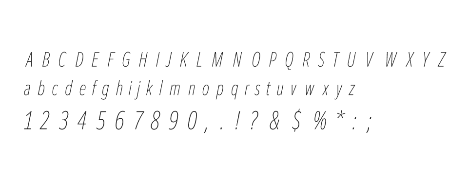 Clarimo UD PE Compressed ExtraLight Italic | 書体見本 | モリサワのフォント | 株式会社モリサワ