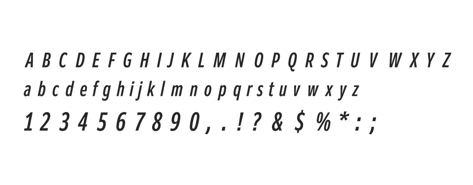 Clarimo UD PE Compressed DemiBold Italic | 書体見本 | モリサワのフォント | 株式会社モリサワ