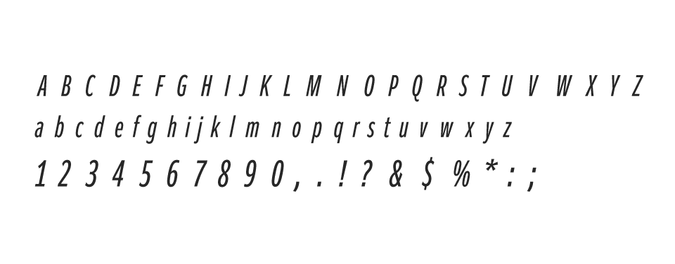 Clarimo UD PE Extra Compressed Medium Italic | 書体見本 | モリサワのフォント | 株式会社モリサワ