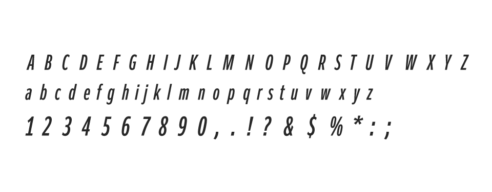 Clarimo UD PE Extra Compressed DemiBold Italic | Fonts Specimen ...