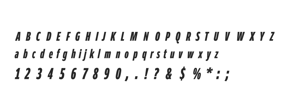 Clarimo UD PE Extra Compressed Ultra Italic | Fonts Specimen | MORISAWA ...